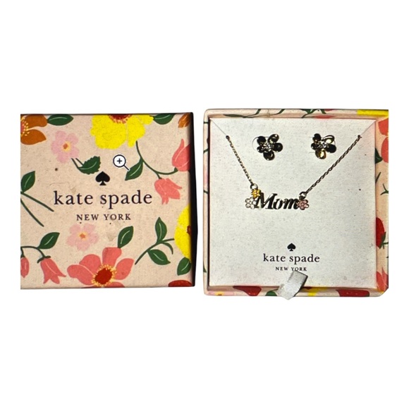 NEW Kate Spade MOM Darling Blooms Pendant Necklace And Stud earrings Set - Picture 1 of 5